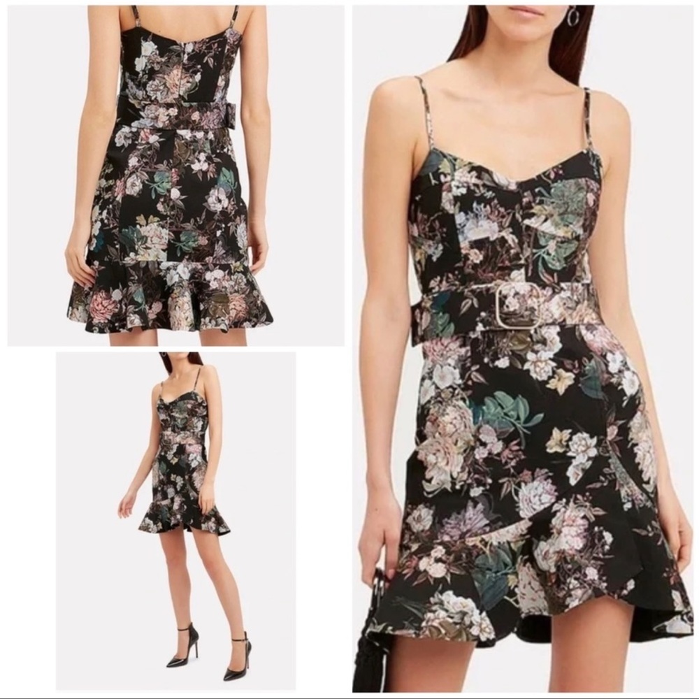 NICHOLAS Arielle Floral Ruffle Mini Dress